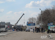 фото строительства блок-поста в Харькове